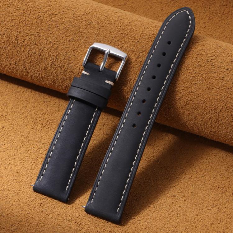 xDfind Retro Crazy Horse Texture Leather Watch Band, 22mm