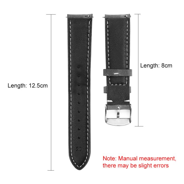 xDfind Retro Crazy Horse Texture Leather Watch Band, 22mm
