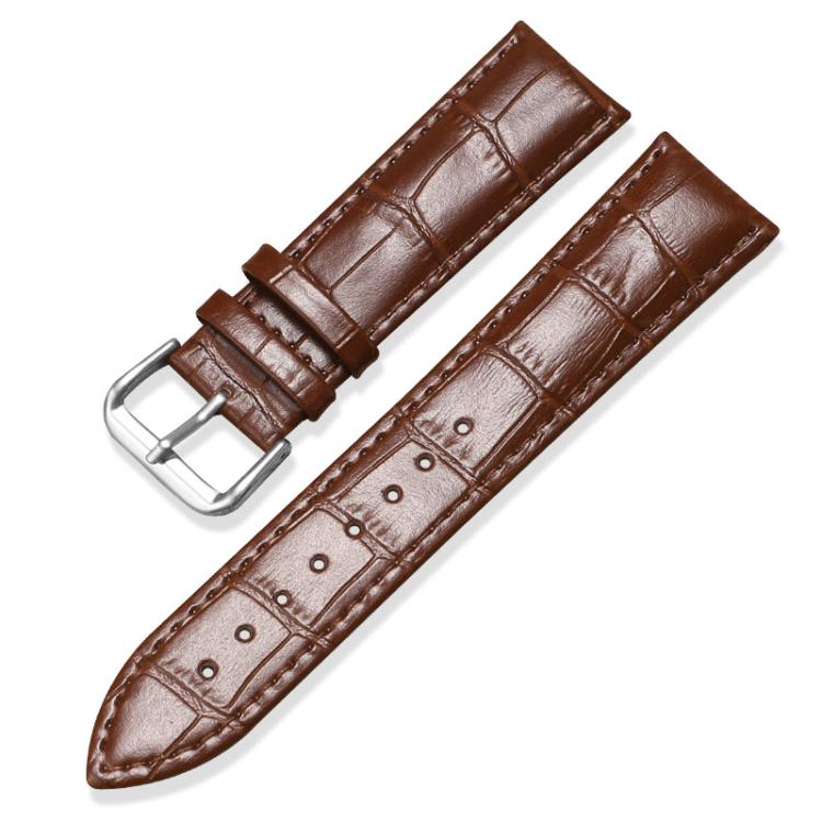xDfind Bamboo Texture Pin Buckle Leather Watch Band, 18mm