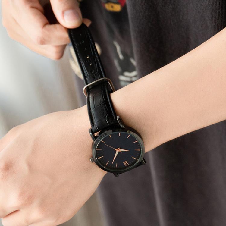 xDfind Bamboo Texture Pin Buckle Leather Watch Band, 22mm