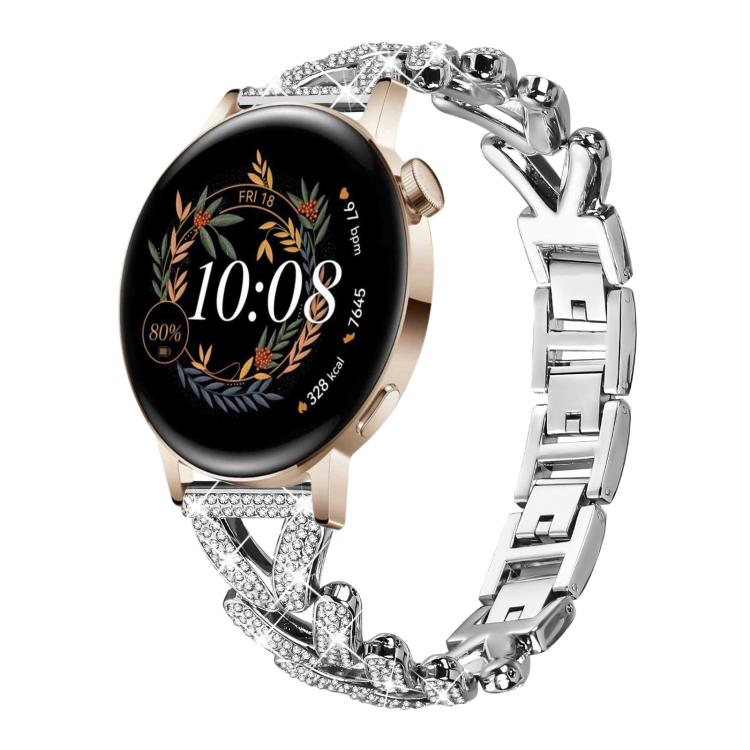 xDfind Small Twist Diamond Metal Watch Band, 20mm For Huawei Watch GT4 / GT3 / GT2