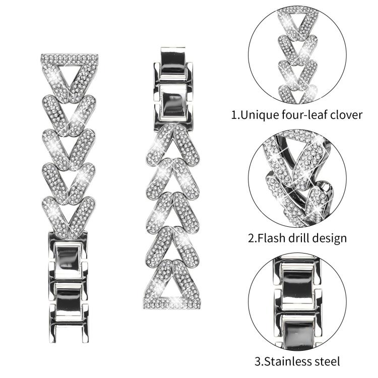 xDfind Small Twist Diamond Metal Watch Band, 20mm For COROS APEX 2 42mm / PACE 2