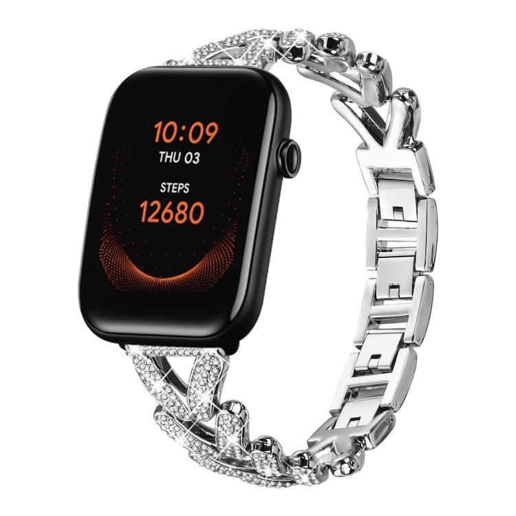 xDfind Small Twist Diamond Metal Watch Band, 20mm For Ticwatch GTH / E3 / E / 2