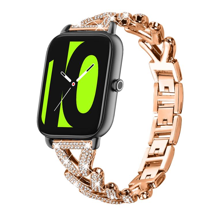 xDfind Small Twist Diamond Metal Watch Band, 20mm For Xiaomi Haylou RS4 Plus LS11 / LS12