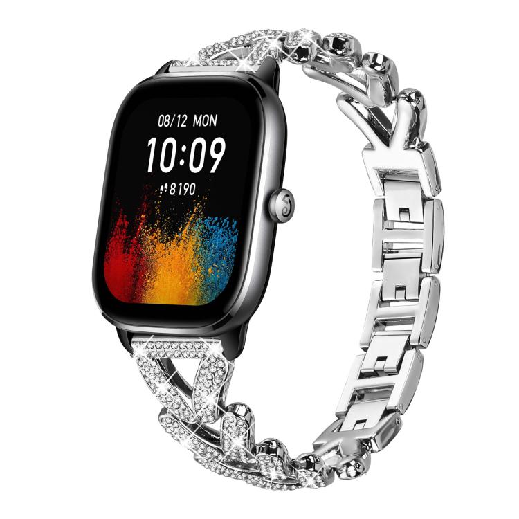 xDfind Small Twist Diamond Metal Watch Band, 20mm For Amazfit GTS4 Mini/3/2 /2e/2 Mini