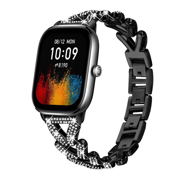 xDfind Small Twist Diamond Metal Watch Band, 20mm For Amazfit GTS4 Mini/3/2 /2e/2 Mini