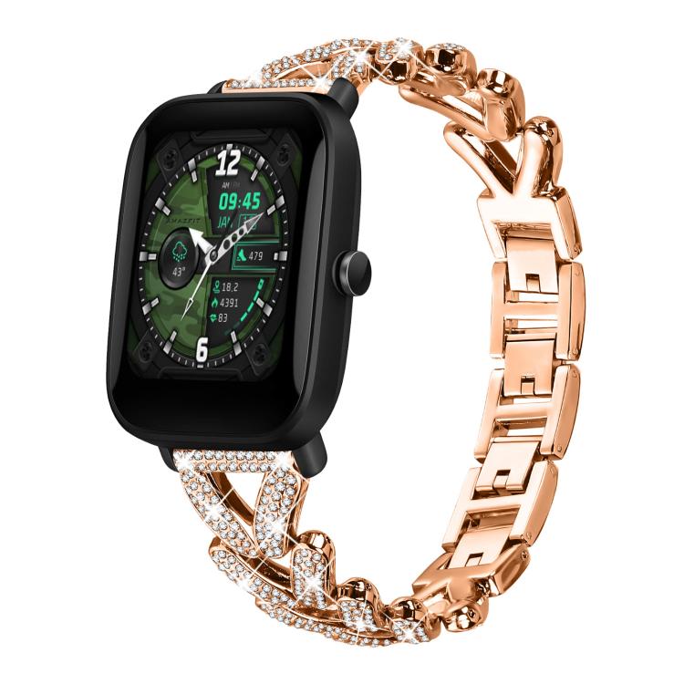 xDfind Small Twist Diamond Metal Watch Band, 20mm For Amazfit Bip U / Bip Lite / Bip 3 Pro