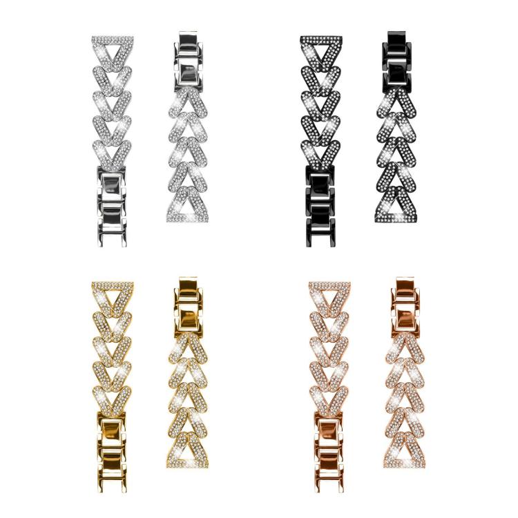 xDfind Small Twist Diamond Metal Watch Band, 20mm For Garmin Venu / Venu 2 / Sq / Sq2