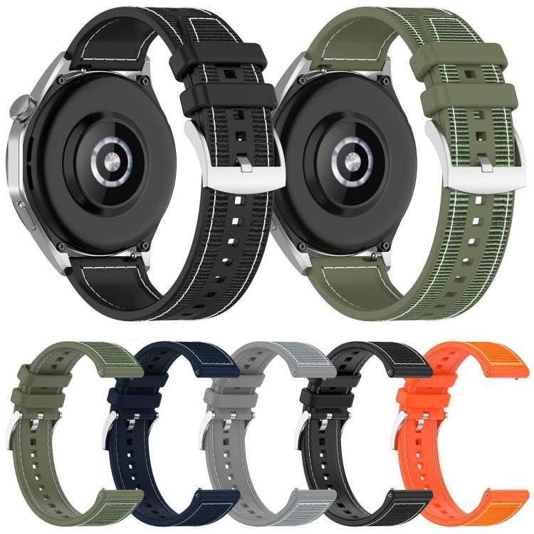 xDfind Hybrid Nylon Braid Silicone Watch Band, 20mm