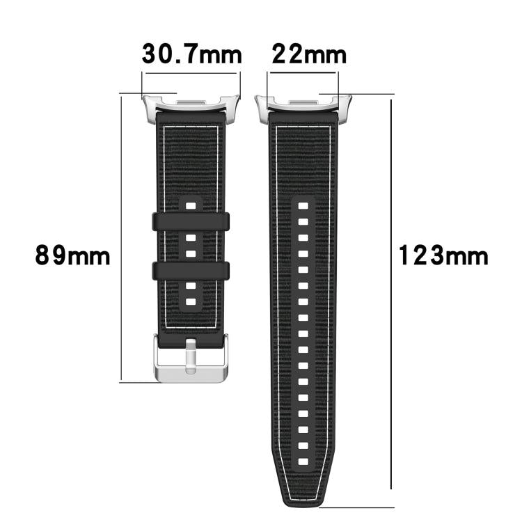xDfind Hybrid Nylon Braid Silicone Watch Band
