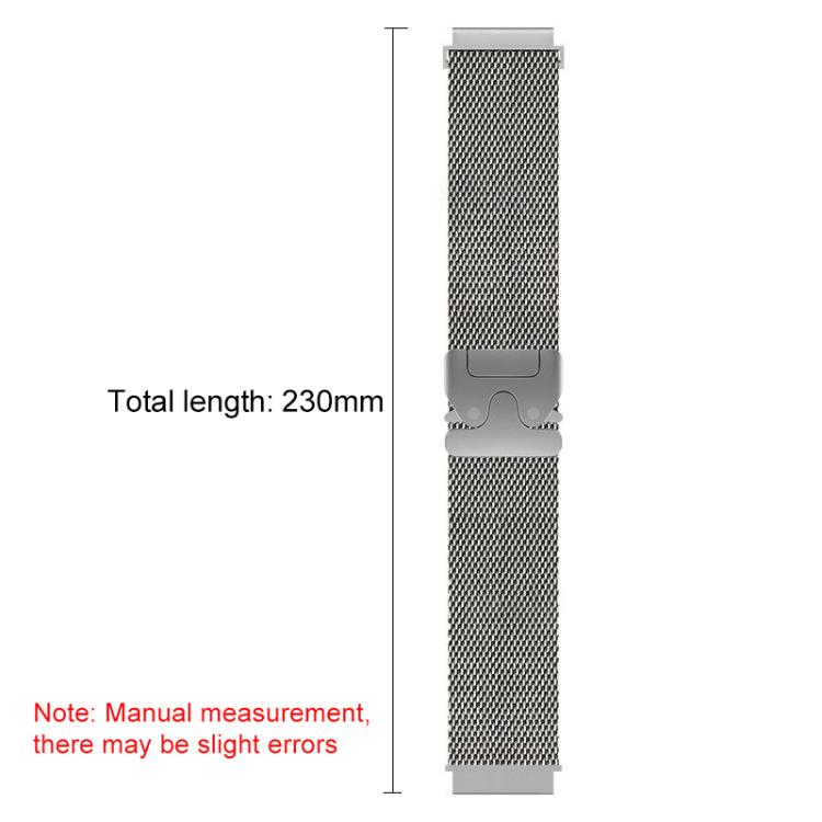 xDfind Milanese Parachute Buckle Stainless Steel Raised Fine Mesh Watch Band, 22mm