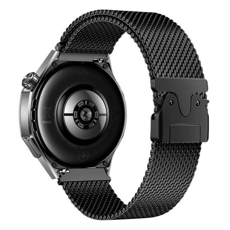 xDfind Milanese Parachute Buckle Stainless Steel Raised Fine Mesh Watch Band, 22mm