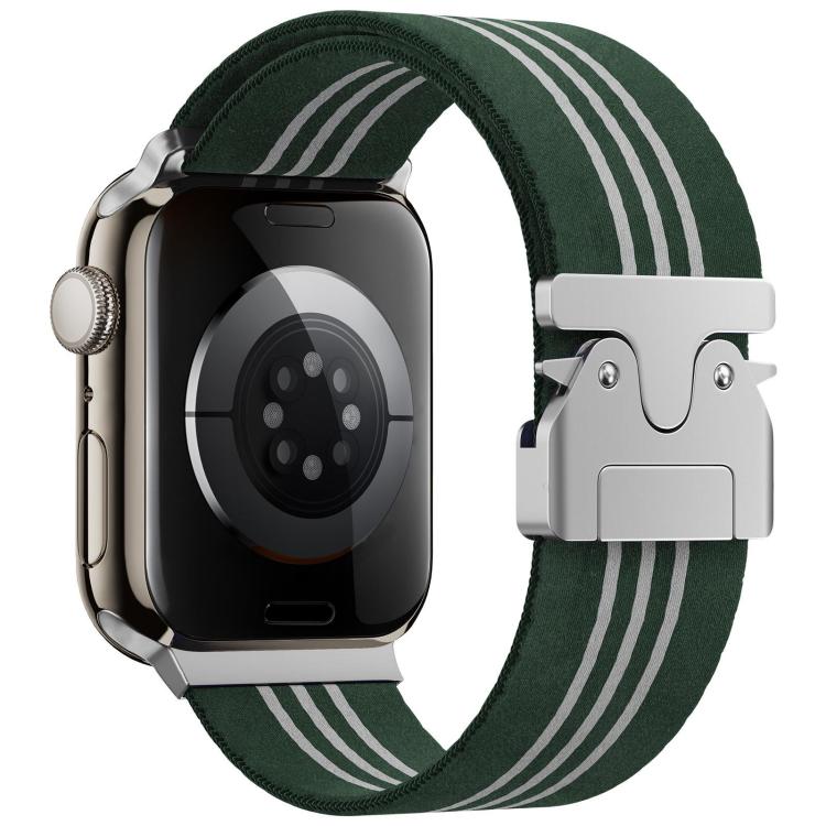 xDfind Parachute Buckle 3-Stripe Braided Nylon Watch Band, For Apple Watch 42 / 44 / 45 / 46 / 49mm
