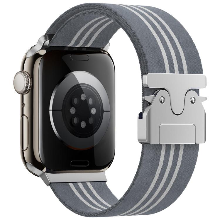 xDfind Parachute Buckle 3-Stripe Braided Nylon Watch Band, For Apple Watch 42 / 44 / 45 / 46 / 49mm