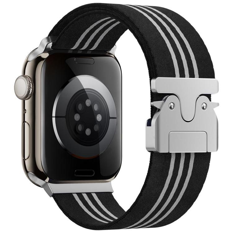 xDfind Parachute Buckle 3-Stripe Braided Nylon Watch Band, For Apple Watch 38 / 40 / 41 / S10 42mm