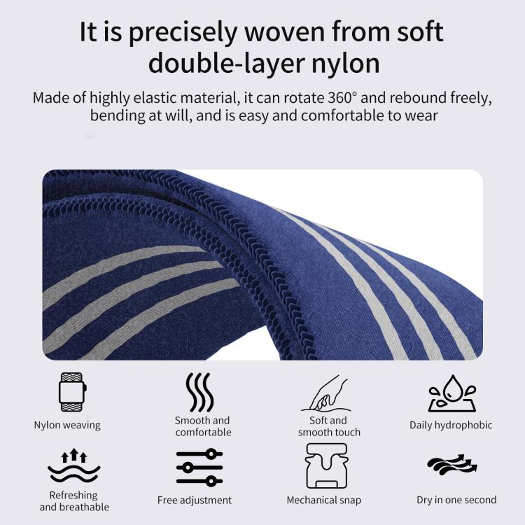 xDfind Parachute Buckle 3-Stripe Braided Nylon Watch Band