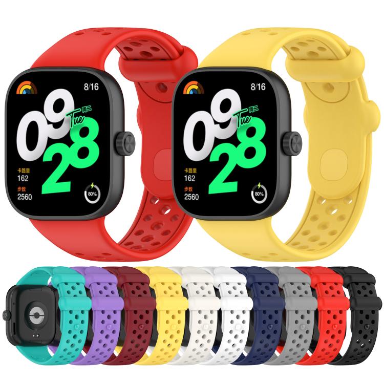 xDfind BreathableHole Solid Color Silicone Watch Band, For Xiaomi Smart Band 9 Pro/8 Pro/Redmi Watch 5/4