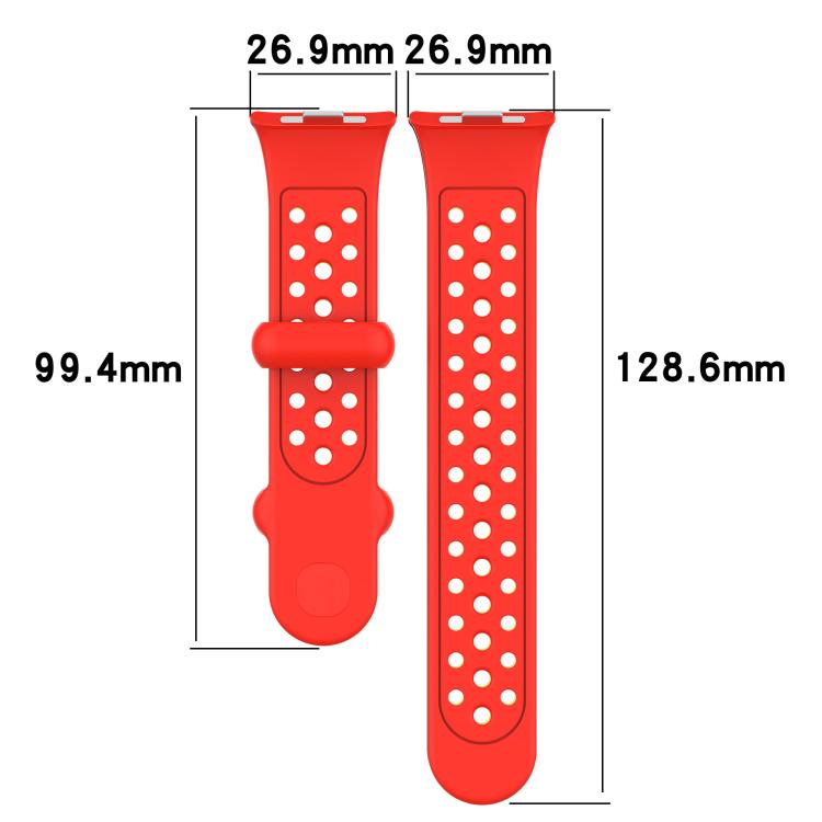 xDfind BreathableHole Solid Color Silicone Watch Band