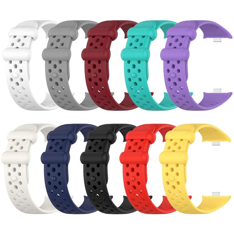 xDfind BreathableHole Solid Color Silicone Watch Band, For Xiaomi Smart Band 9 Pro/8 Pro/Redmi Watch 5/4