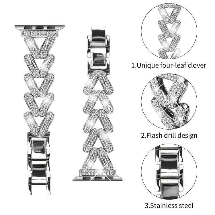 xDfind Small Twist Diamond Metal Watch Band