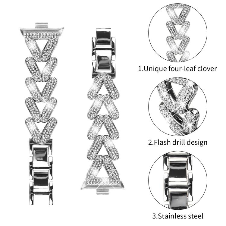 20mm xDfind Small Twist Diamond Metal Watch Band, For Xiaomi Band 10 Pro/9 Pro/Redmi Watch 6/5/4
