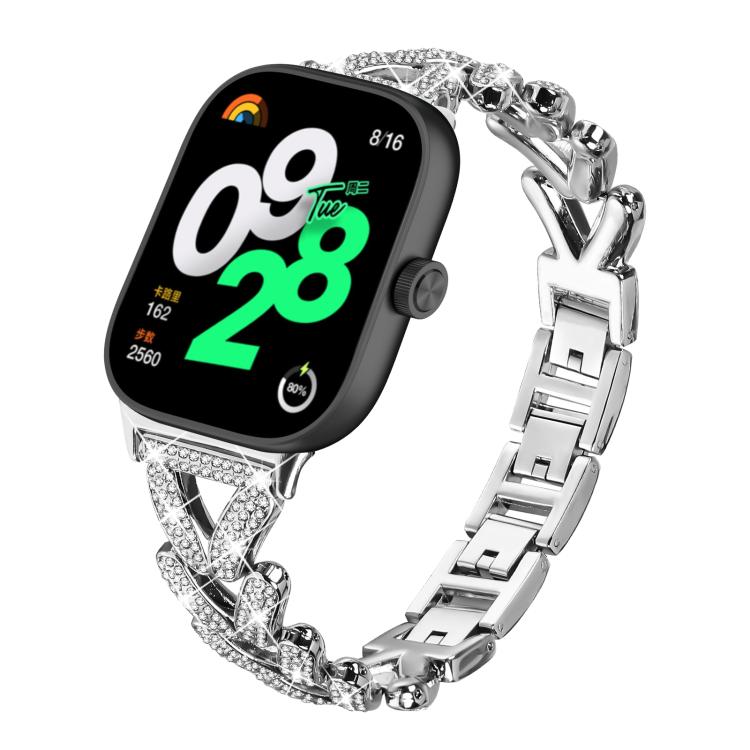 20mm xDfind Small Twist Diamond Metal Watch Band, For Xiaomi Band 9 Pro/8 Pro / Redmi Watch 6/5/4
