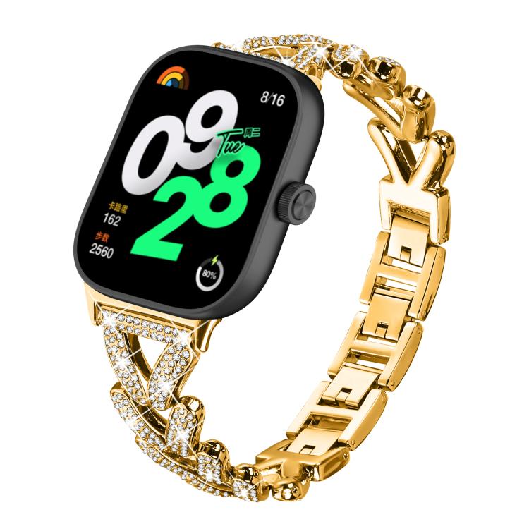 20mm xDfind Small Twist Diamond Metal Watch Band, For Xiaomi Band 9 Pro/8 Pro / Redmi Watch 6/5/4