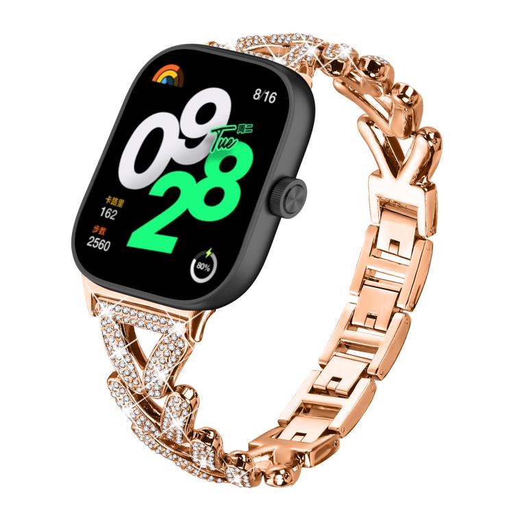 20mm xDfind Small Twist Diamond Metal Watch Band, For Xiaomi Band 9 Pro/8 Pro / Redmi Watch 6/5/4