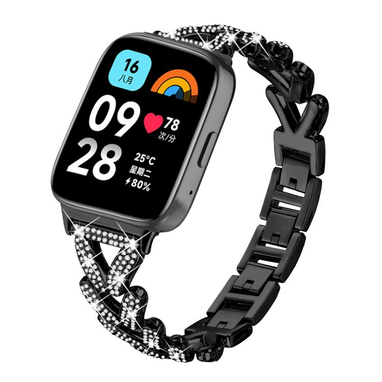 20mm xDfind Small Twist Diamond Metal Watch Band, For Redmi Watch 3 Active / Watch 3 Lite