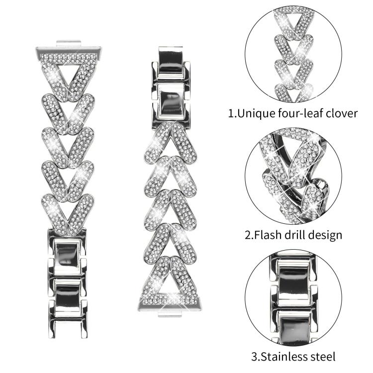 20mm xDfind Small Twist Diamond Metal Watch Band, For Huawei Watch Fit 4 / Fit 4 Pro / Fit 3