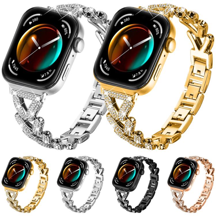 20mm xDfind Small Twist Diamond Metal Watch Band, For Huawei Watch Fit 4 / Fit 4 Pro / Fit 3