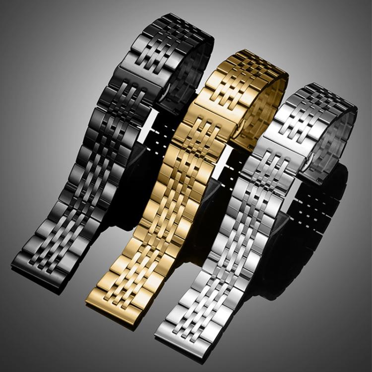 xDfind Seven-bead Solid Stainless Steel Watch Band, 18mm