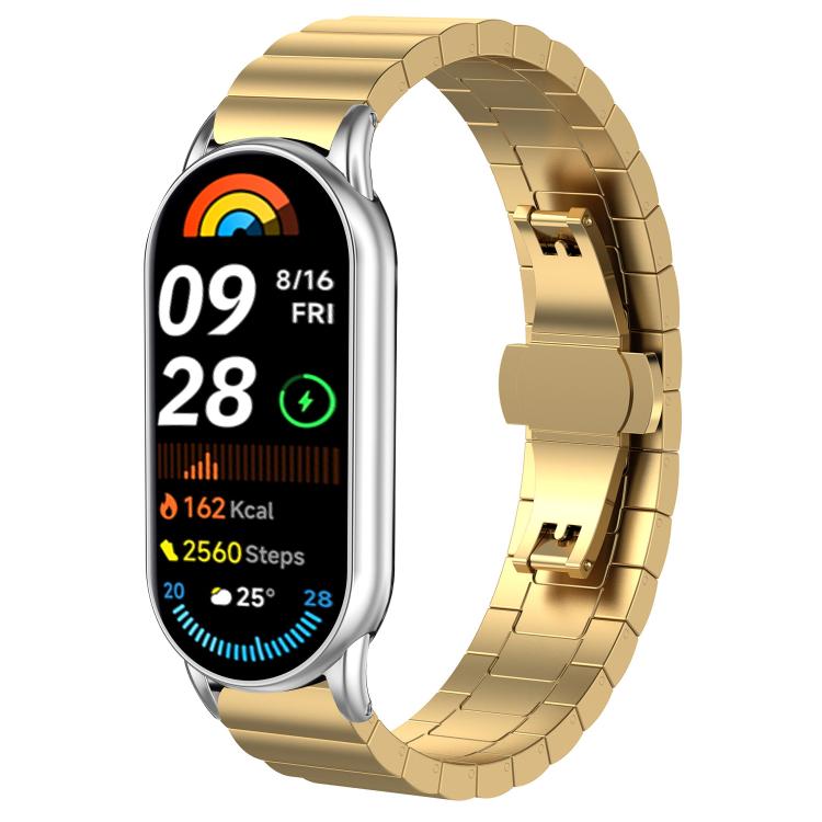 xDfind One-bead Bamboo Solid Stainless Steel Watch Band, 14mm