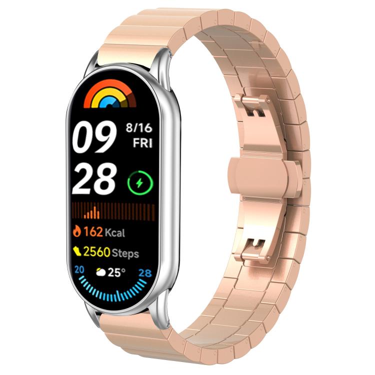 xDfind One-bead Bamboo Solid Stainless Steel Watch Band, 14mm