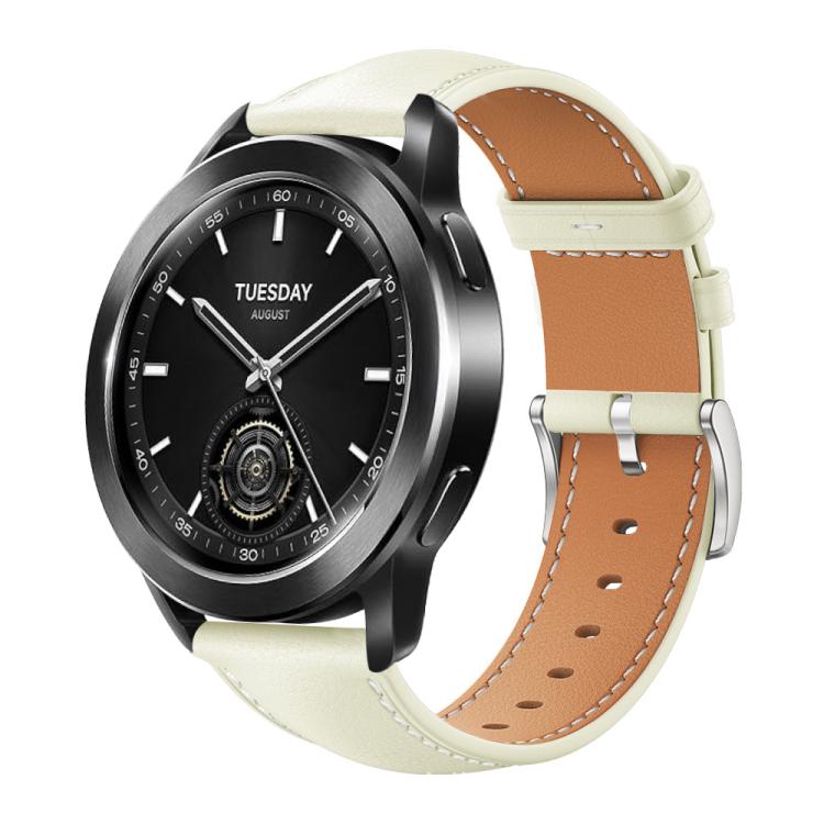 xDfind Flat Head Black Shark Fine Grain Leather Watch Band