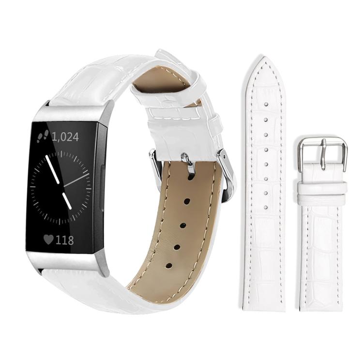 xDfind Bamboo Texture Pin Buckle Leather Watch Band, For Fitbit Charge 4 / 3 18mm