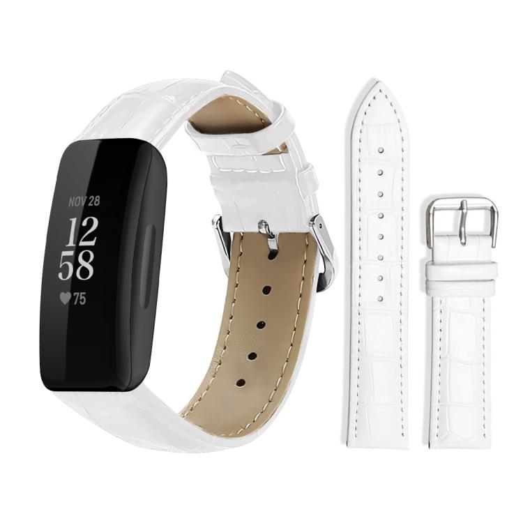 xDfind Bamboo Texture Pin Buckle Leather Watch Band, For Fitbit Inspire 2 / Ace 3 14mm