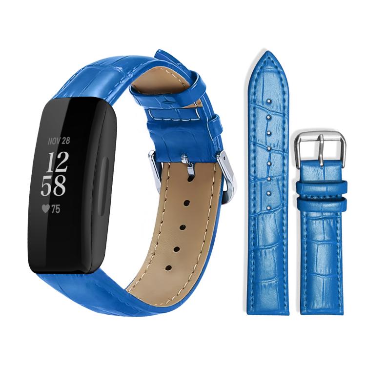 xDfind Bamboo Texture Pin Buckle Leather Watch Band, For Fitbit Inspire 2 / Ace 3 14mm