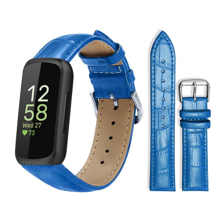 xDfind Bamboo Texture Pin Buckle Leather Watch Band, For Fitbit Inspire 3 12mm