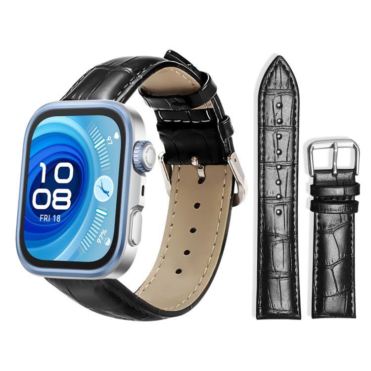 xDfind Bamboo Texture Pin Buckle Leather Watch Band