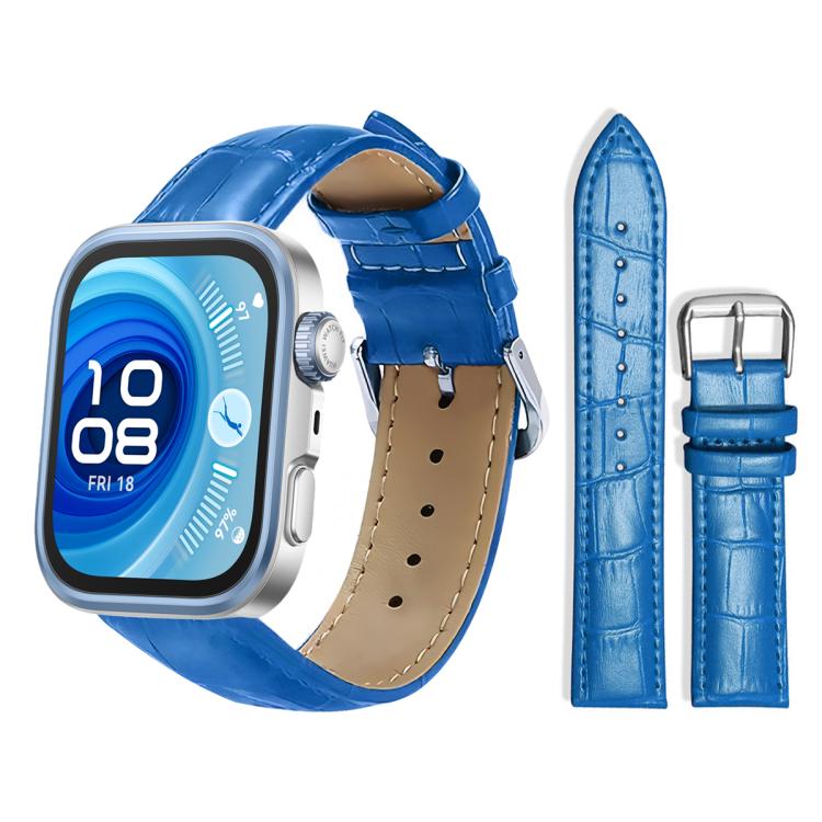 xDfind Bamboo Texture Pin Buckle Leather Watch Band