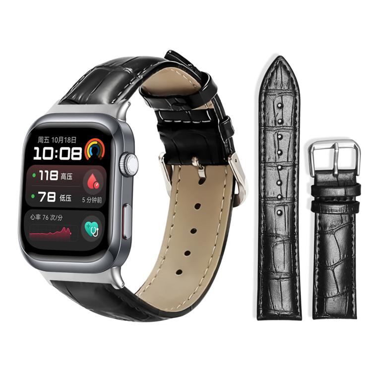xDfind Bamboo Texture Pin Buckle Leather Watch Band