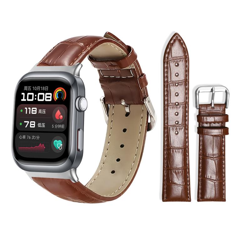 xDfind Bamboo Texture Pin Buckle Leather Watch Band