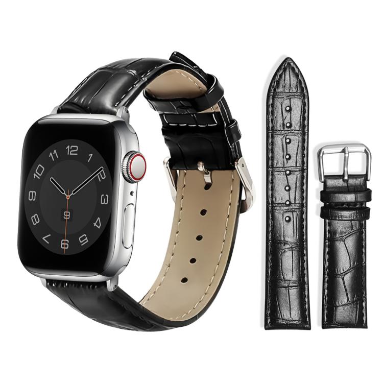 xDfind Bamboo Texture Pin Buckle Leather Watch Band, For Apple Watch 38 / 40 / 41 / S10 42mm