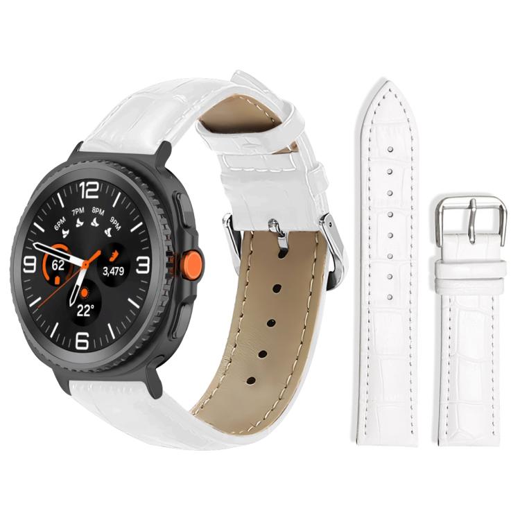 xDfind Bamboo Texture Pin Buckle Leather Watch Band, For Samsung Galaxy Watch8 / Wacth8 Classic 22mm