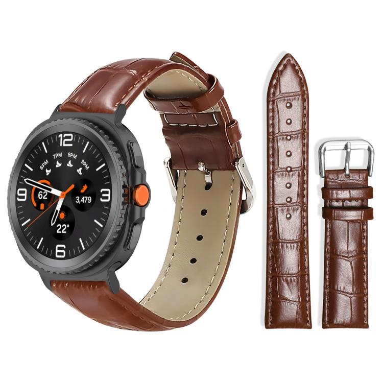 xDfind Bamboo Texture Pin Buckle Leather Watch Band, For Samsung Galaxy Watch8 / Wacth8 Classic 22mm