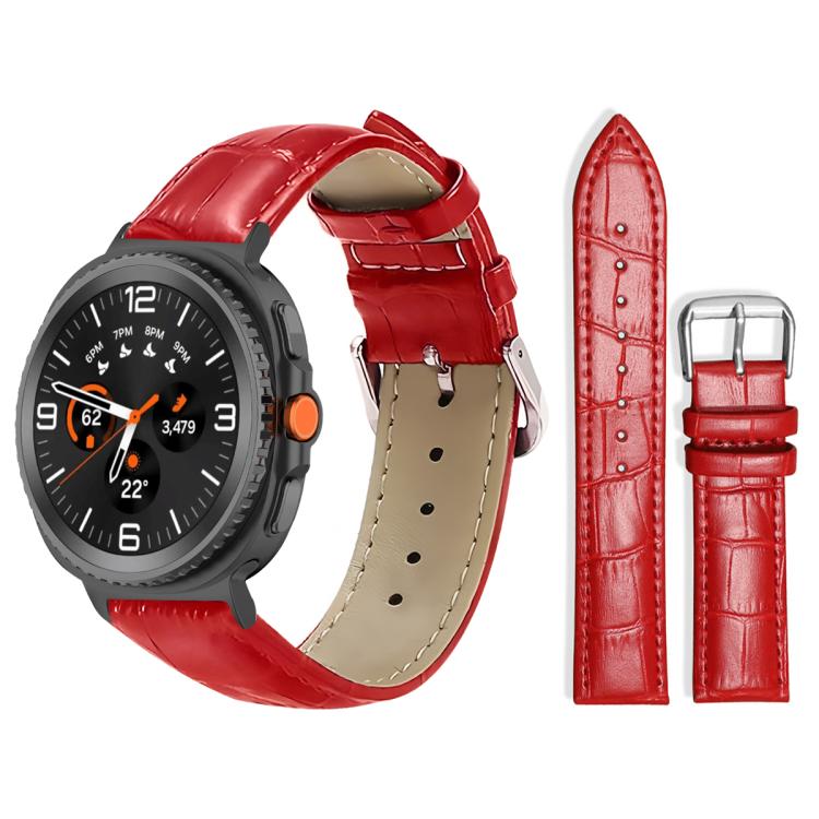 xDfind Bamboo Texture Pin Buckle Leather Watch Band, For Samsung Galaxy Watch8 / Wacth8 Classic 22mm