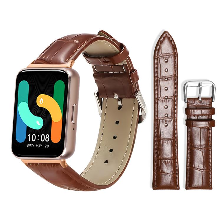 xDfind Bamboo Texture Pin Buckle Leather Watch Band