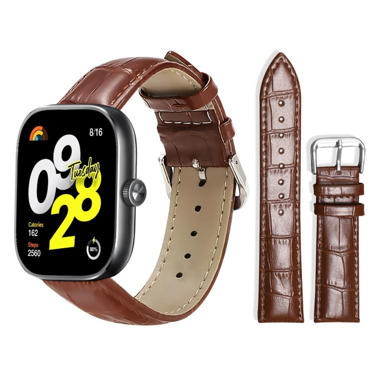 xDfind Bamboo Texture Pin Buckle Leather Watch Band