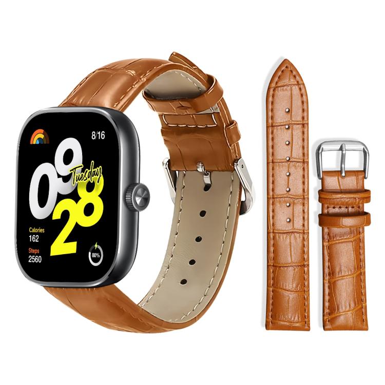 xDfind Bamboo Texture Pin Buckle Leather Watch Band, For Xiaomi Smart Band 9 Pro/Redmi Watch 5 20mm